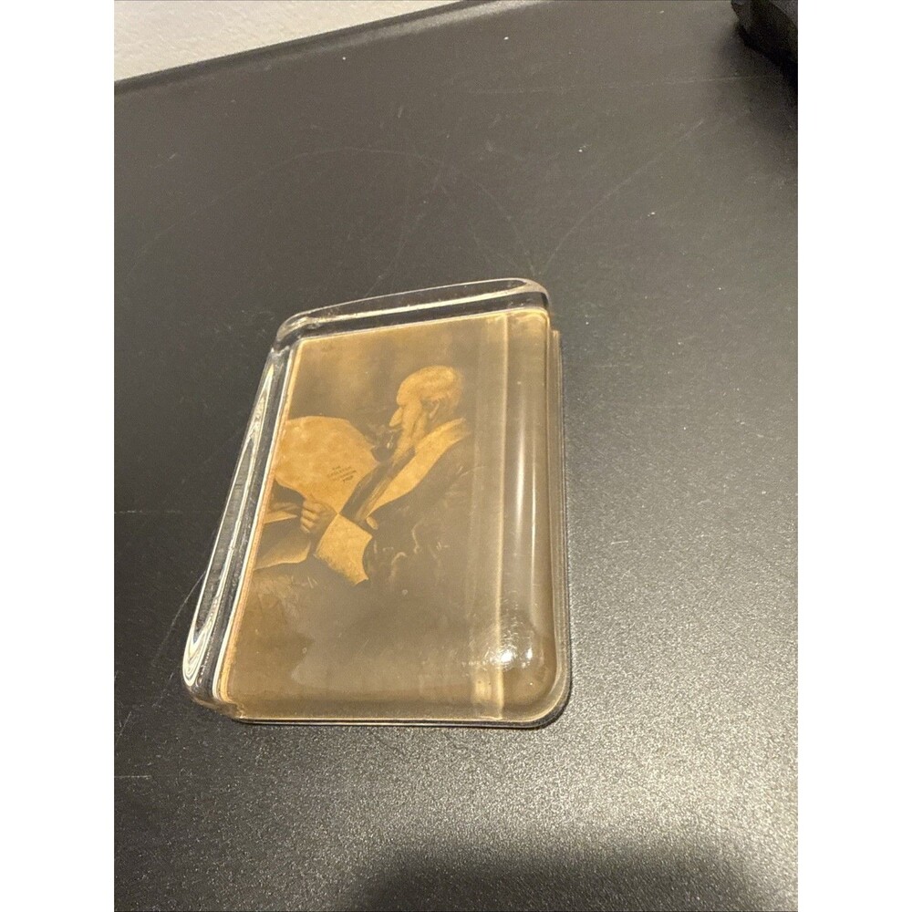 Ritz Carlton Montreal Paperweight Lion Man Pictured In Glass